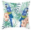 Parrot Toucan Floral Pillowcase Tropical Flowers Plants Print Cushions Cover Livingroom Sofa Decorative Throw Pillows Home Decor