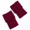 Border Knitted Short Korean Version Winter Women Shoe Covers Foot Covers New Flip Over Scallop Yarn Sock Covers Leg Guards