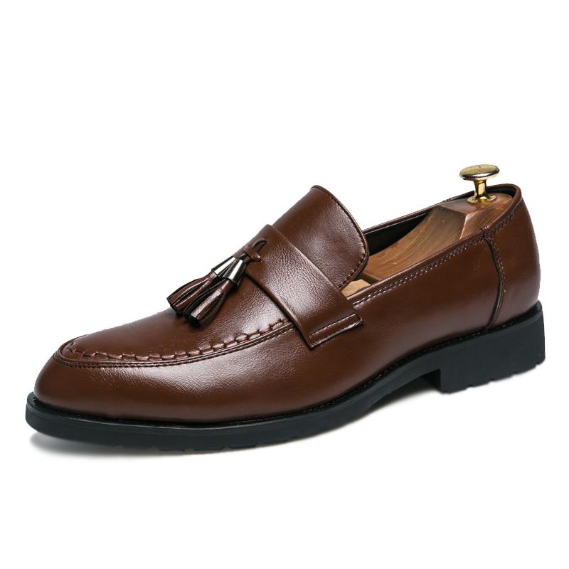 Luxury Brand Office Shoes Men Fashion Soft Moccasins Men Loafers High Quality Leather Tassel Shoes Mens Flats Driving Shoes