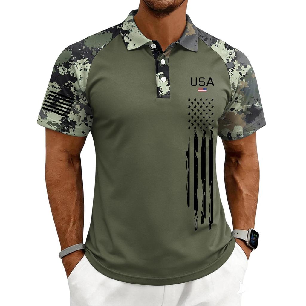 Men's Casual Button-Down Collar Short-Sleeve Shirt