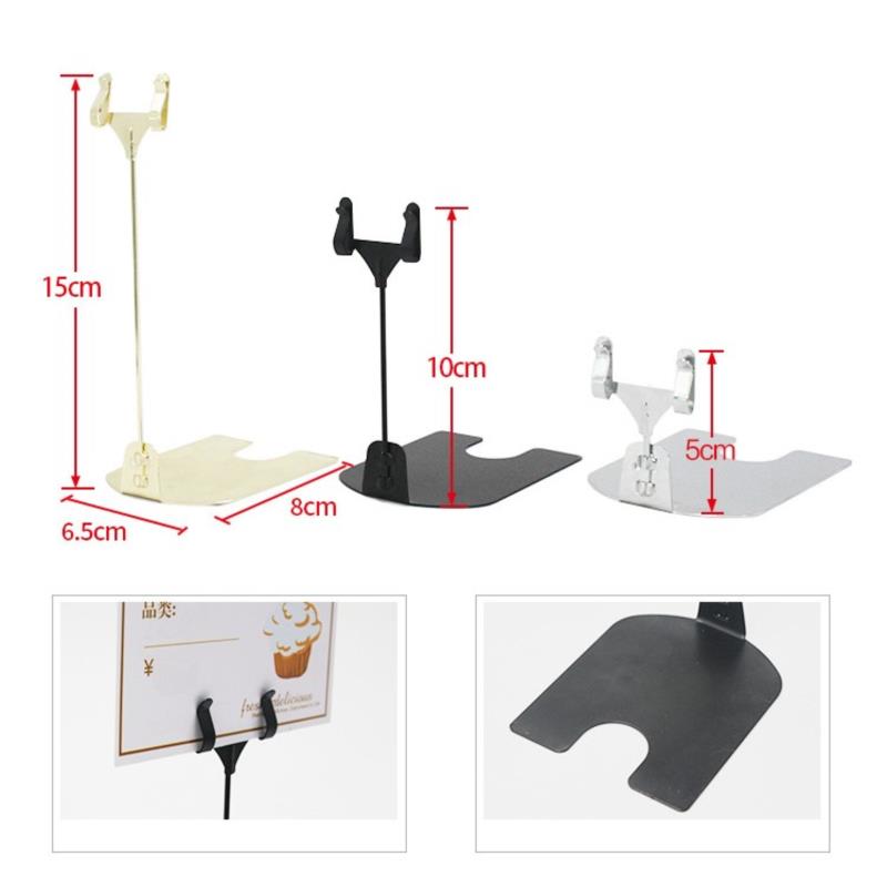 Metal Label Clip Bread Price Card Bakery Cake Shop Card Clip Display Standing