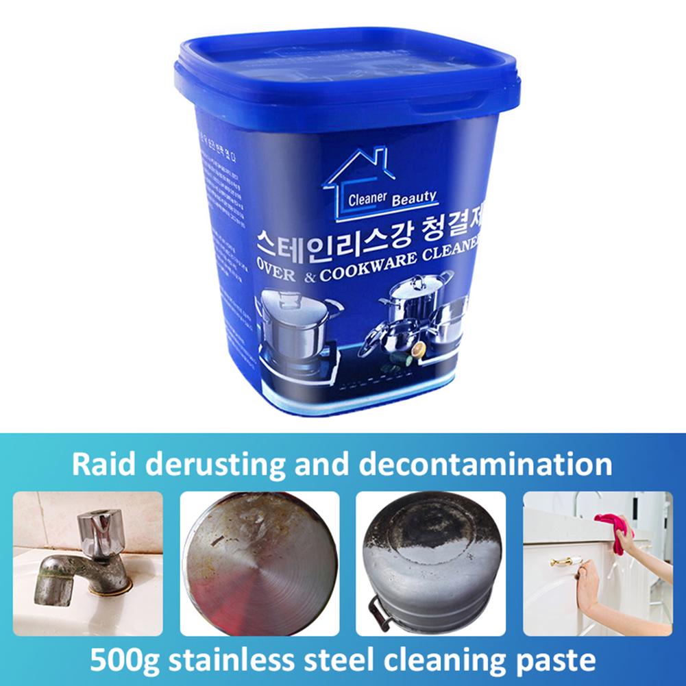 500g Stainless Kitchenware Dirt Pan Kitchen Stain Rust Steel Cleaner