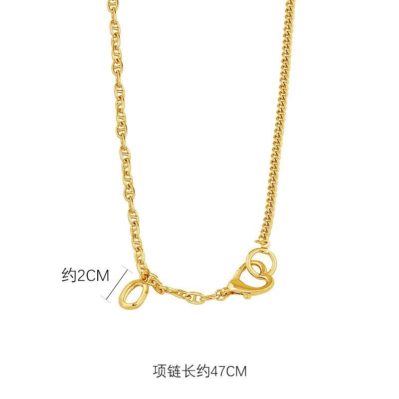 Gold irregular necklace, unique temperament, personalized versatile collarbone chain, neck chain.