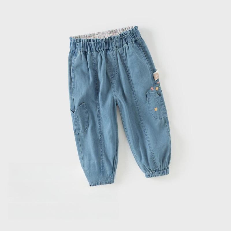 David Bella Girls' Cowboy Pants Spring Clothes Baby Cotton Pants Children's Western Lantern Pants