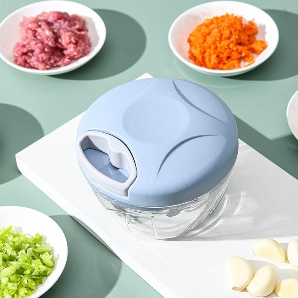 Lätt att rengöra Manuell repkvarn 500ML/900ML Grönsakslöksskärare Vitlökshackare Matlagning