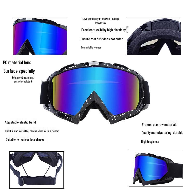 BOLLFO X400 Off-road Cycling & Ski Goggles - Windproof, Sandproof, Protective Outdoor Sports Eyewear
