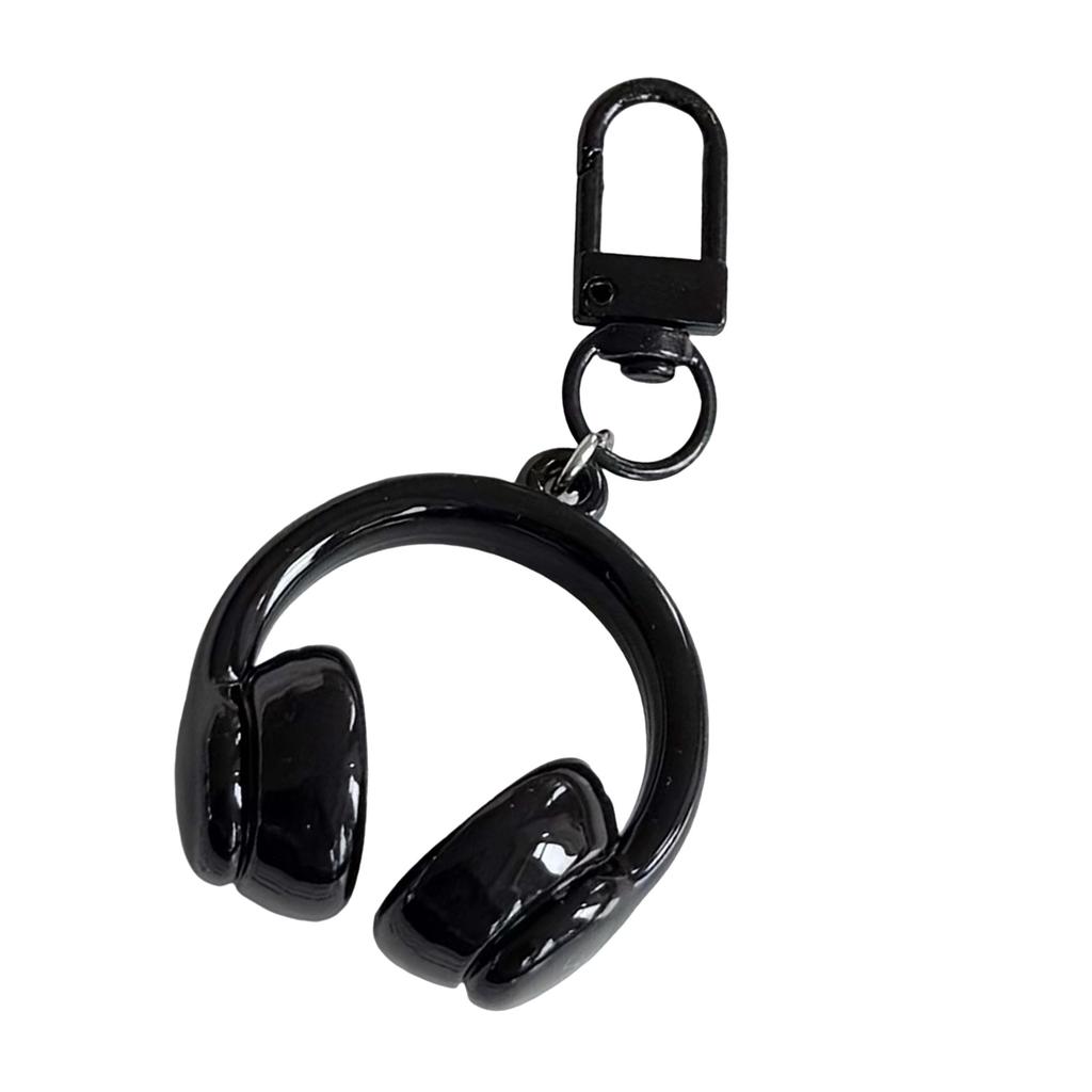 Stylish 3D Headphone Keychain Bag Pendant for Backpacks User Friendly Resin Creative Gift for Friends and Students