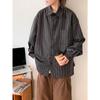 2024 Japanese Hong Kong Style Long-Sleeved Shirt: Trendy, Loose-Fit, All-Match Casual Jacket for Boys.