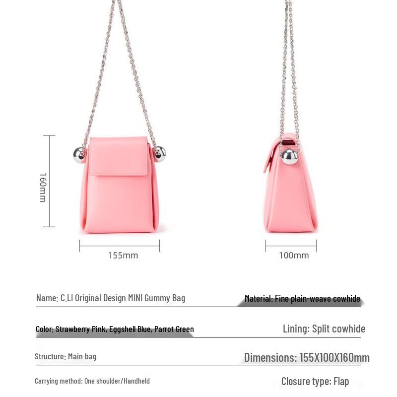 C.LI Light Luxury Split Leather Multi-Way Bag