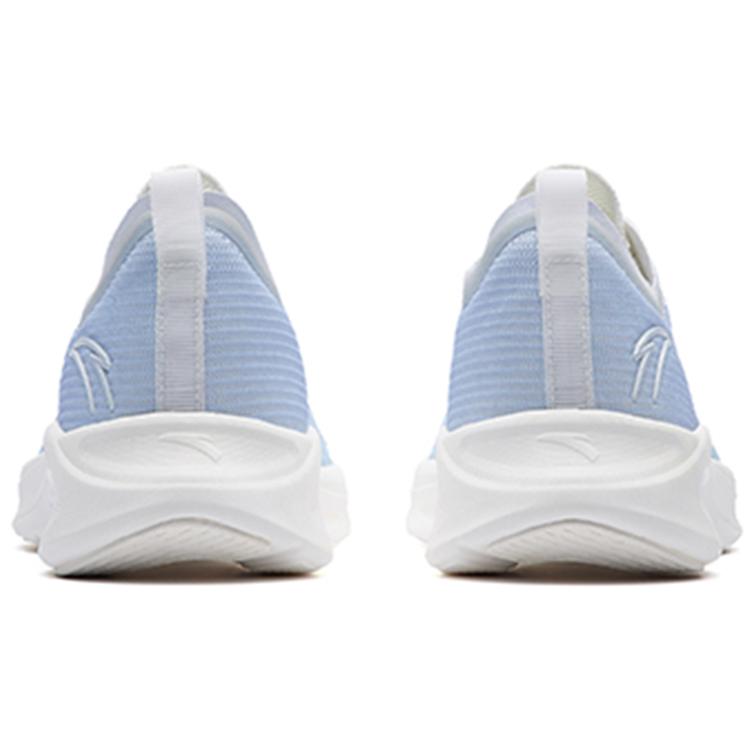New Anta Hydrogen Run III Breathable Lightweight Rebound Low Top Running Shoes Women's White Blue 122225540-4