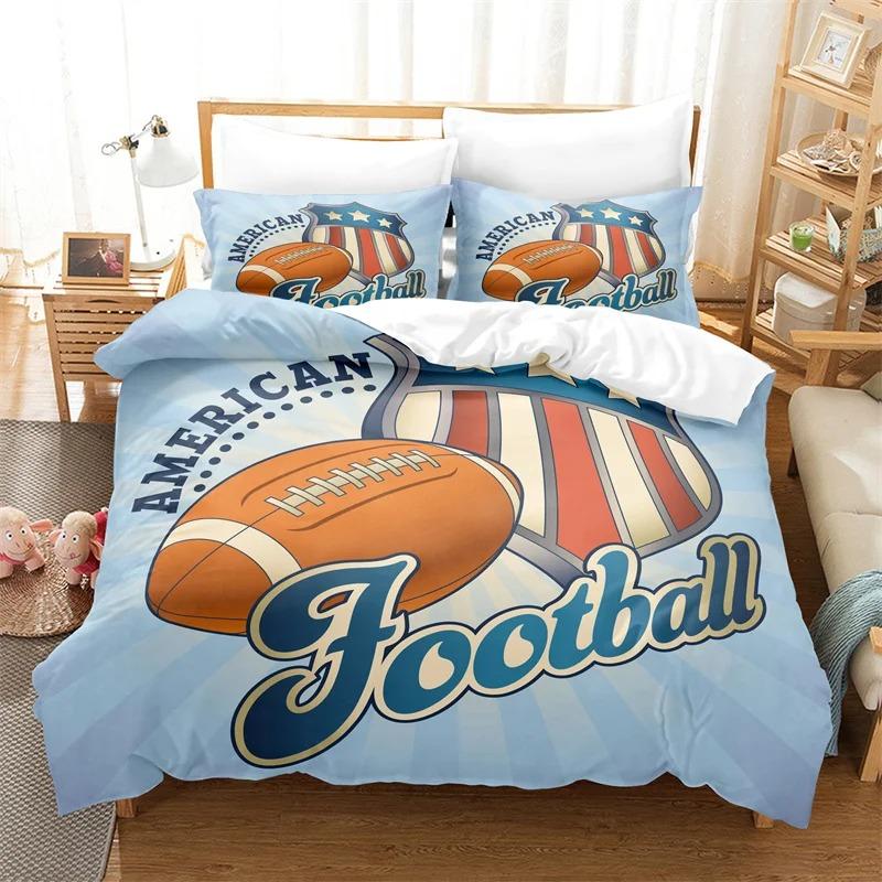 Football Bedding Set Competitive Sports Boy Duvet Cover Set King Quilt Cover Youth Children's Double Duvet Cover Bedding Set