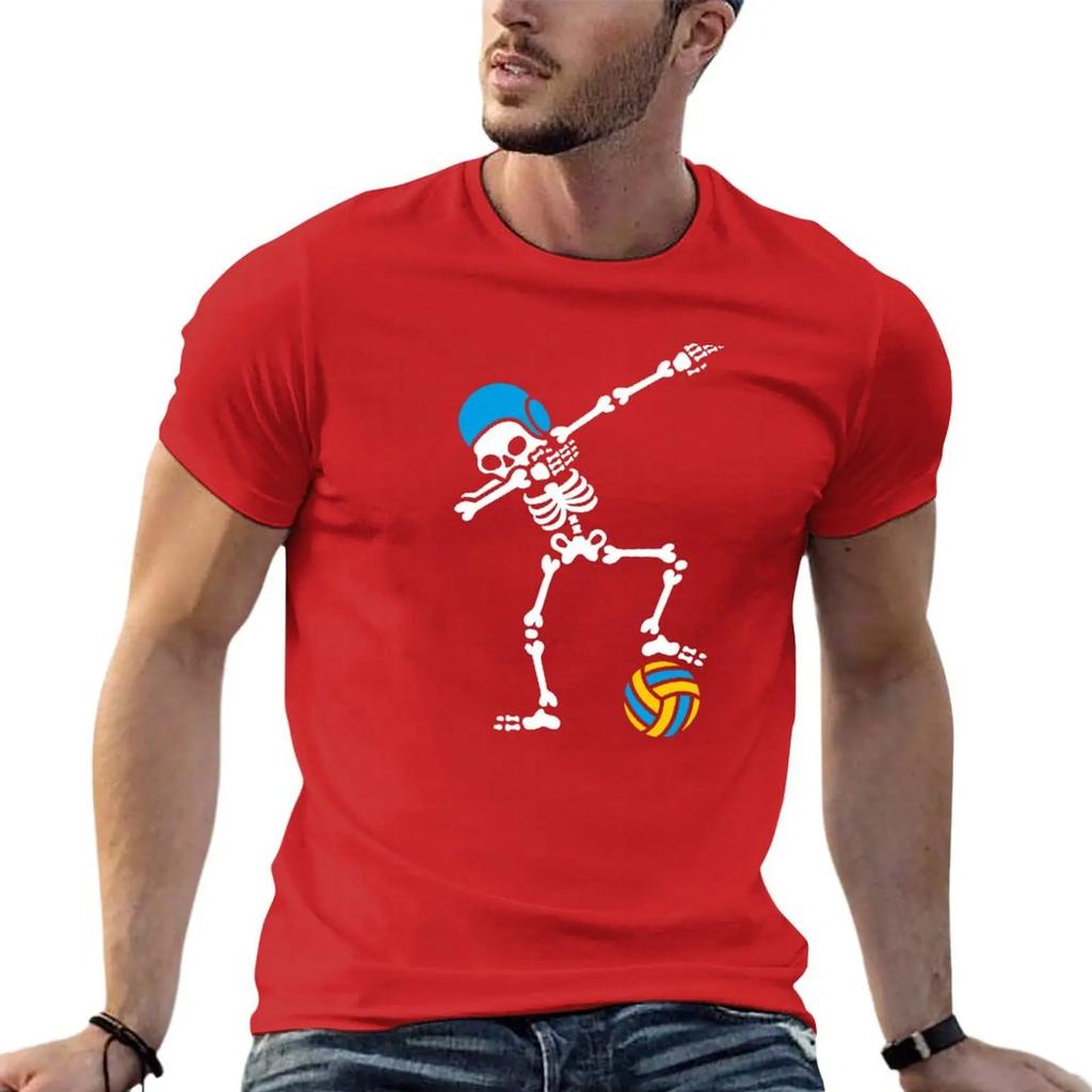 Dab dabbing skeleton Water polo Halloween Waterpolo swimming T-shirt sports fans vintage plain black t shirts