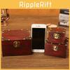 Antique Wooden Storage Box For Bedroom Desk And Household Organization