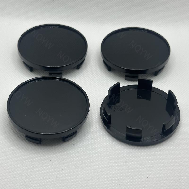 4Pcs/Set 54mm Car Wheel Center Hub Caps Wheel Rim Hubcap Black Silver ABS Hubcap Dust-proof Covers Car Modification Accessories