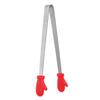 Creative Silicone Stainless Steel Mini Snack Food Tongs Non-slip Handles BBQ Bread Ice Cube Clip Kitchen Accessories BBQ