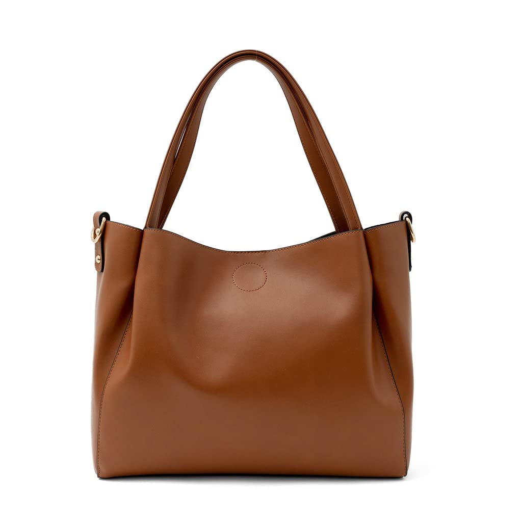 VITAFELICE Tote Bag with Inner Women's 2-Way Bag, vsib-x1581p (Camel)