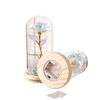 Glass  Dome  Cover  Roses  Ornaments Colorful Bendable Led Light Bar Valentine Day Creative Gift Weddings Family Dinners Decoration