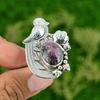 Gift For Women Stackable Bird Adjustable Ring 925 Silver Natural Ruby Zoisite