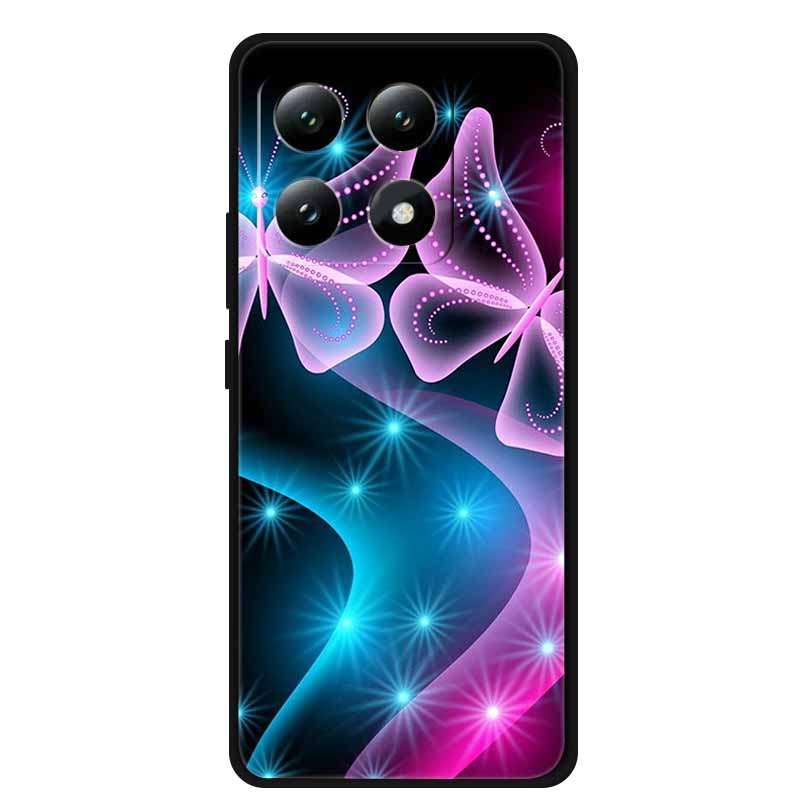 For Xiaomi 15T 5G Case Colorful Flowers Soft Silicone TPU Back Case For Xiaomi 15T Pro 5G Capa Boho Colorida Anti-Scratch Cover