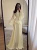 Elegant 2025 Autumn Long Sleeve Slim Fit Waist-cinching Dress for Women