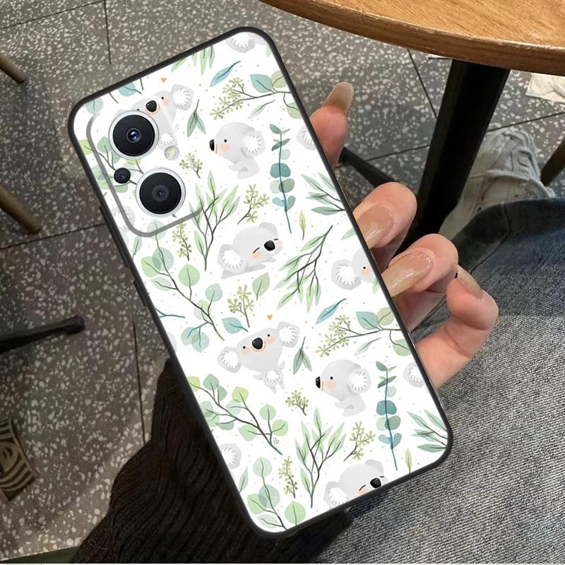 Koala and Eucalyptus Case For OPPO Reno 10 Pro 4 5 6 7 8 Lite 8T 4Z 5Z OPPO Find X5 Lite X2 X3 Neo X6 Pro Cover