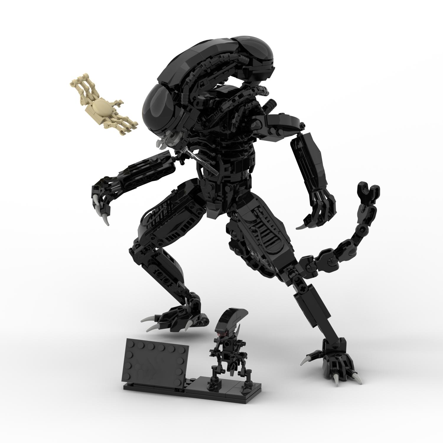 

Новый MOC Чудовище из «Чужих» Слюнявое Монстр Строительные Блоки Ксеноморф Фигурка Игрушки Паразитоид DIY Кирпичики Подарки Для для Взрослых