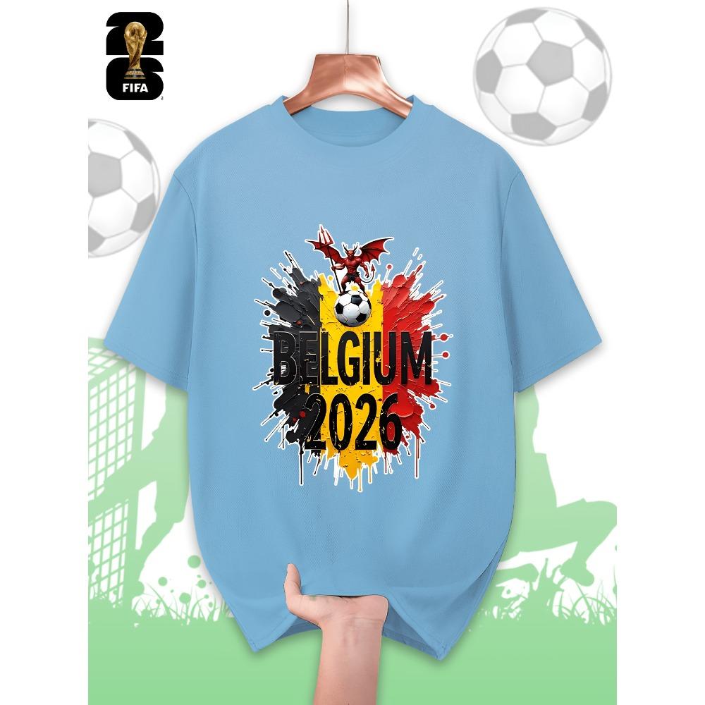 The 2026 FIFA-themed Men's Short-sleeved T-shirt, Featuring a FIFA Football Design