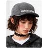 Short Brim Ladies Baseball Cap Nylon Mesh Letter Print Unisex Korean Fashion Hat for Outdoor Running Cycling Hiking