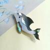 Handcrafted Shell Dolphin Brooch Pin With Embedding Technique For Animal Jewelry Enthusiasts