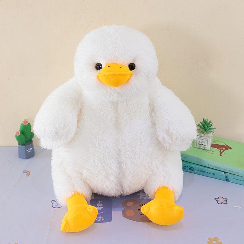 Lindo peluche de pato frito, lindo cojín suave para dormir, juguete de peluche, peluche de pato amarillo grande, regalo de cumpleaños