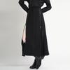 Morino Spring Long Midi Skirt with and Modified Perfect for a Street or Adult and Elegant Black Women's Zipper, A-Line, Slit, Design, Unique, V-kei,