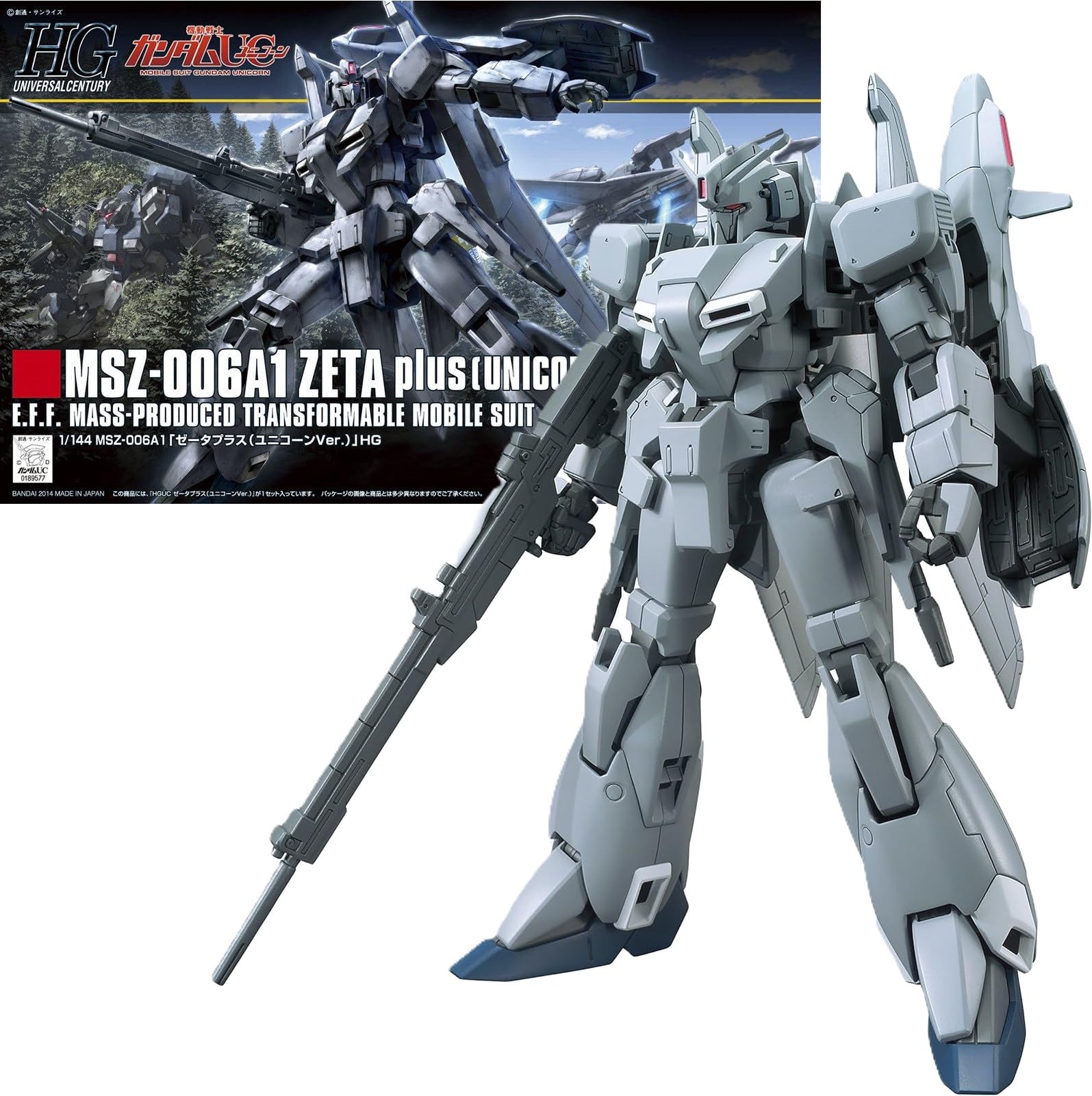 

[HG] HGUC Zeta Plus (Unicorn Ver.) Mobile Suit Gundam UC 1/144 Scale Pre-colored Plastic Model Kit