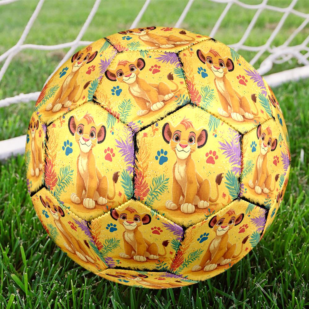 1PC Cartoon Lion king Size 5 Soccer Balls, High-Quality, Anti-Slip, Protective Football, a Unique Gift Suitable for Birthdays, Christmas