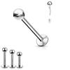 2Pcs 20G /18G  G23 Titanium Push-in Nose Ring Labret Ring Lip Piercing Jewelry 18K Gold Plated Cartilage Earrings 20G 0.8mm