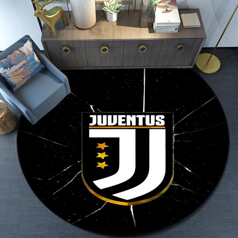 Juventus Endurance Poster Round Rug for Livingroom,Bedroom, Palyroom, Chair Rug, Area Rug, Circle Carpet, Large Size Fan Christmas Gift