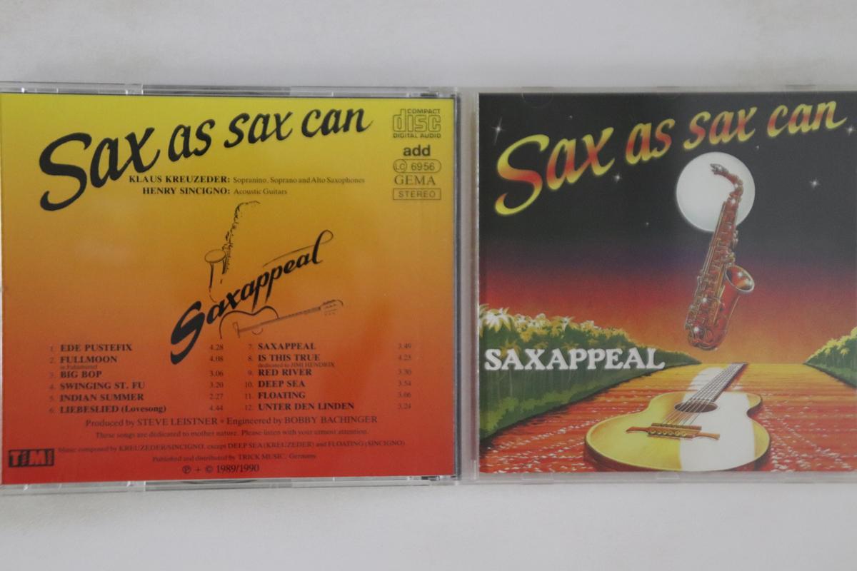 

CD SAX AS SAX CAN - Saxappeal TM9012 TRICK MUSIC 1990 Germany Jazz Used
