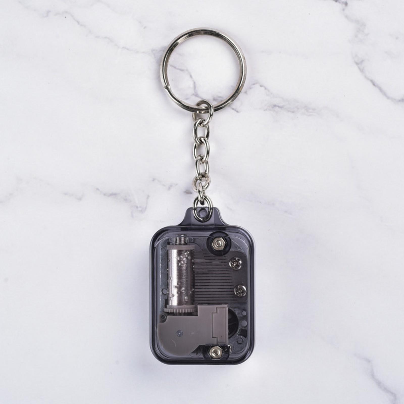 

Keyring Pendant Music Box 18-note Mechanical Movement Travel Souvenir Creative Gift Handicraft One Size чорний
