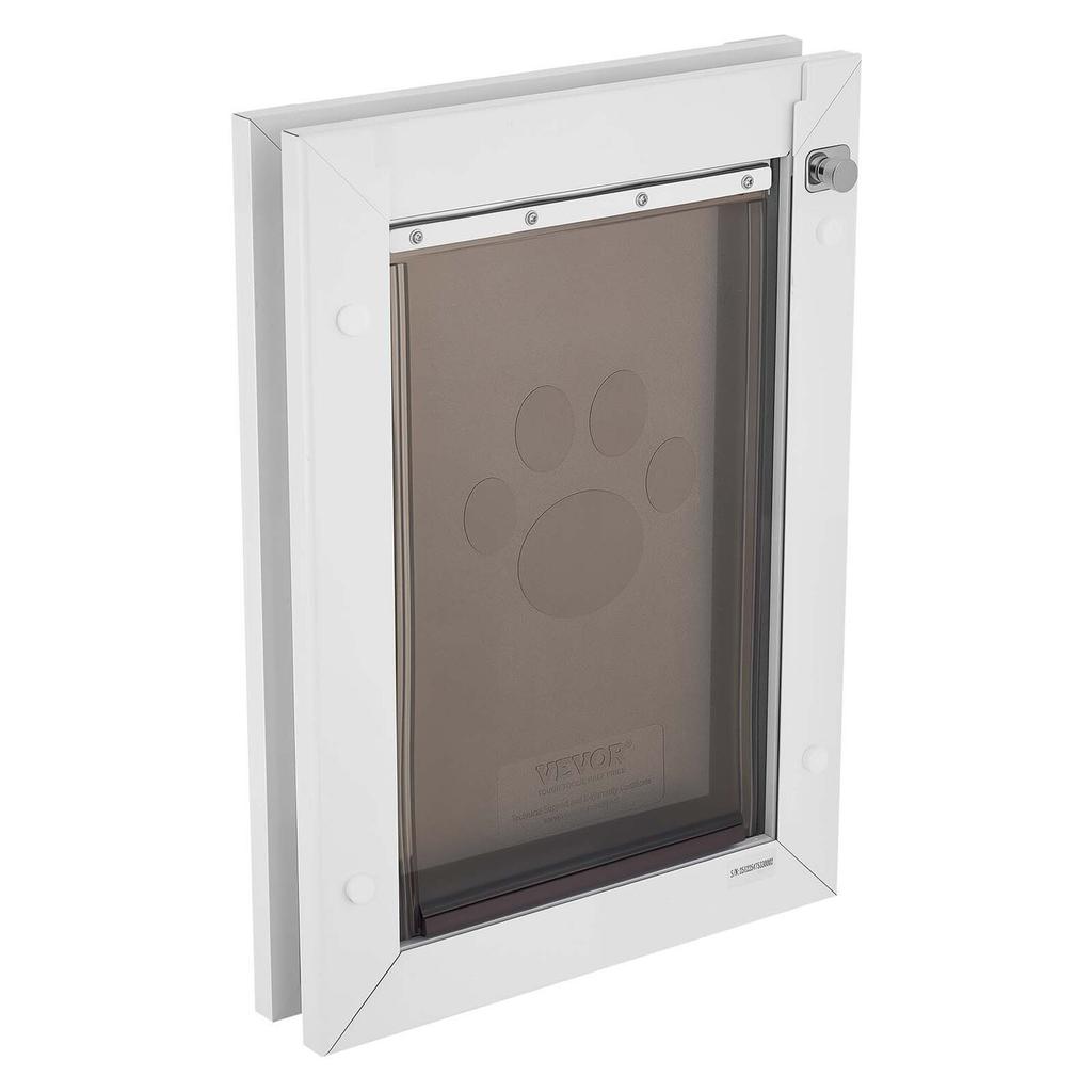 Pet Door, Medium, with Double Magnetic Flaps and Metal Frame, Strong and Weatherproof Dog Door for Interior and Exterior Doors, Easy to Install, Easy