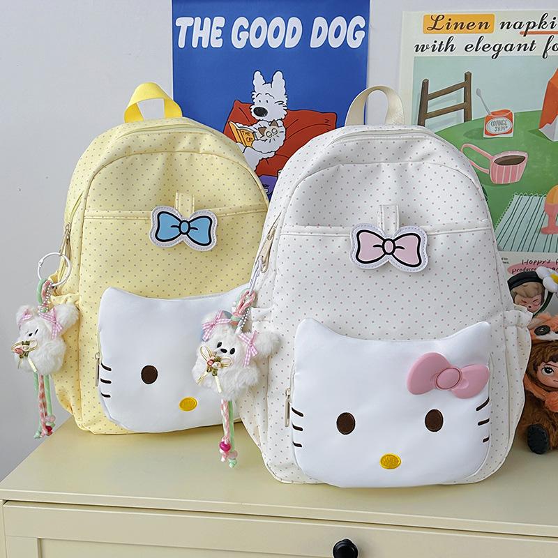 Schoolbag Cartoon Plaid Cat Backpack New Backpack Childlike Cute Bag Small Fresh Primary School Girl Schoolbag