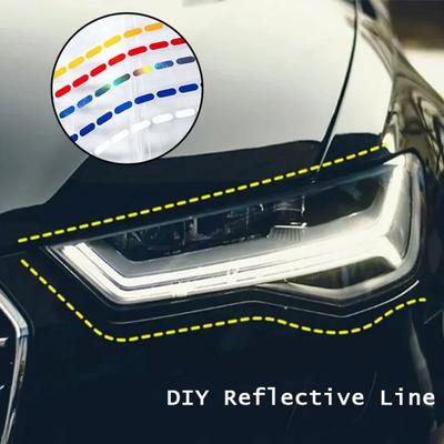 Car Reflective Stickers DIY Line Auto Motorcycles Wheel Decorative Reflective Strip Tape Night Safty Warning Car Accessories