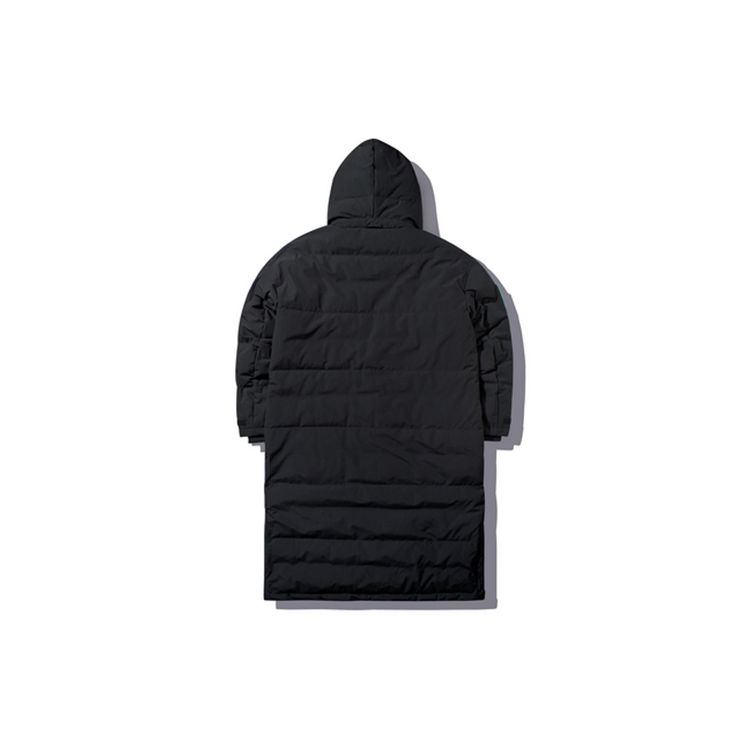 Li Ning Long Hooded Warm Loose Two-Piece Down Jacket Men Outerwear Standard-Black AEAP007-2