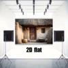 Rustic Adobe Cottage Backdrop Vintage Old Mud House Scene Background for Portrait Photography