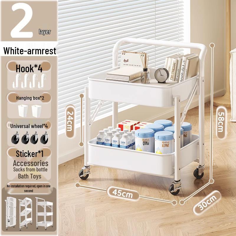 Kompaktes mehrschichtiges Lagerregal für Küche, Bad, Schlafzimmer, Bücher, Spielzeug und Snacks