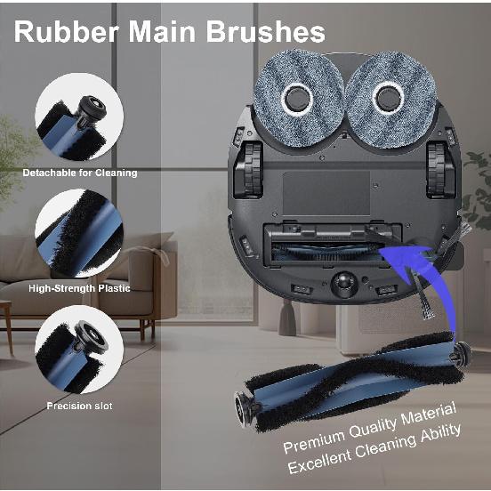 20 PCS Accessories for Eufy X10 Pro Omni Robot Vacuum, Replacement Parts Main Brush, Side Brush, Washable Filter, Mop Cloths, Dust Bag