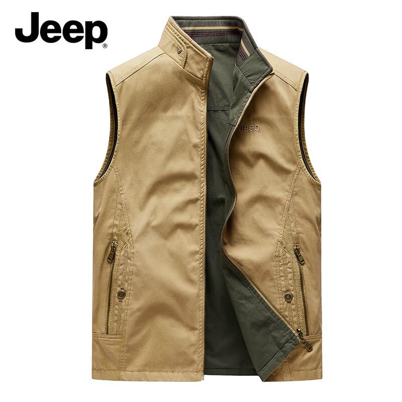 JEEP Men s Reversible Casual Vest 2XL хаки