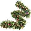 Christmas Wreath Hanging Decor PVC Artificial Berry Vine Garland Door Wall Hotel Mall Holiday Decoration