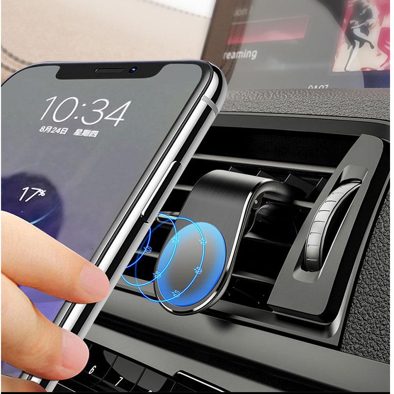 Magnetic Car Phone Holder Air Vent Clip Mount Rotation Cellphone GPS Support For Xiaomi Red Mi Huawei Samsung Phone Stand In Car