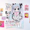 Kawaii Maid Anime Tapestry Cute Cat Paw Print Polyester Wall Hanging for Bedroom Soft Pink Aesthetic and Otaku Themed Home Dec