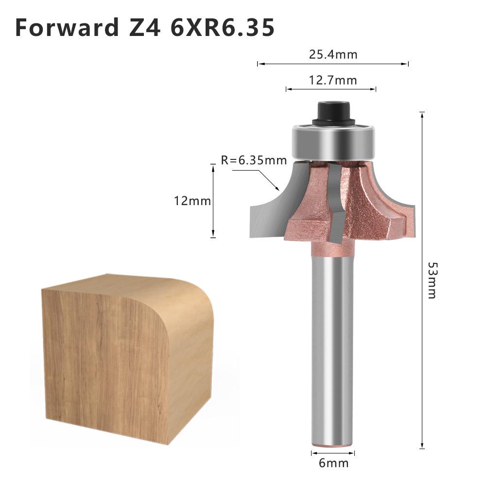 Four-Blade Rounded Corner Knife, Edge Banding Knife, Forward Rotation And Reverse Rotation, Double R Line Knife, Woodworking Decoration Cabinet Door