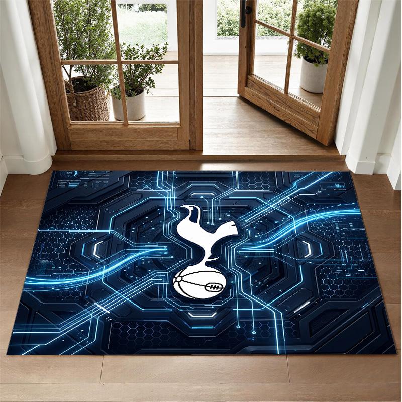 Tottenham Hotspur Design Crystal Velvet Rug Soft Decorative Mat for Bedroom Entrance